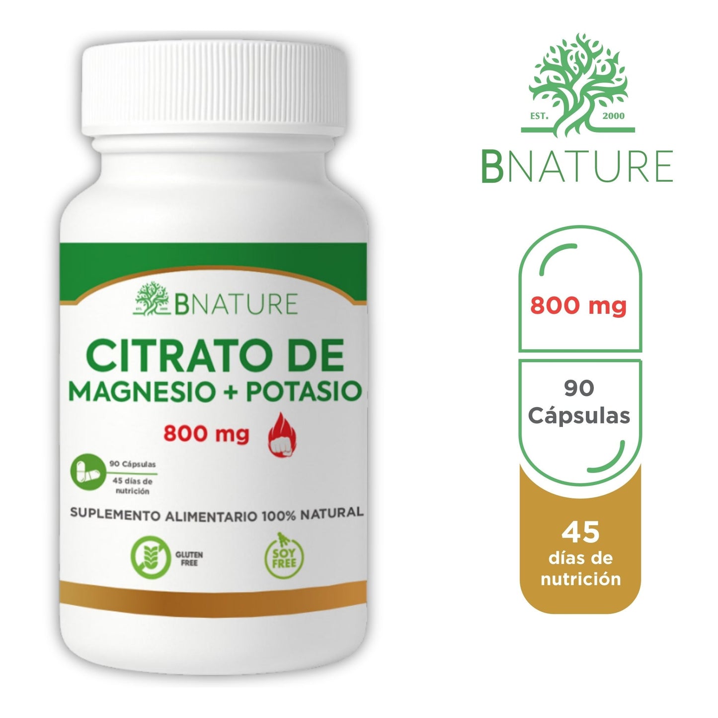 Citrato de Magnesio y Potasio 800 Mg