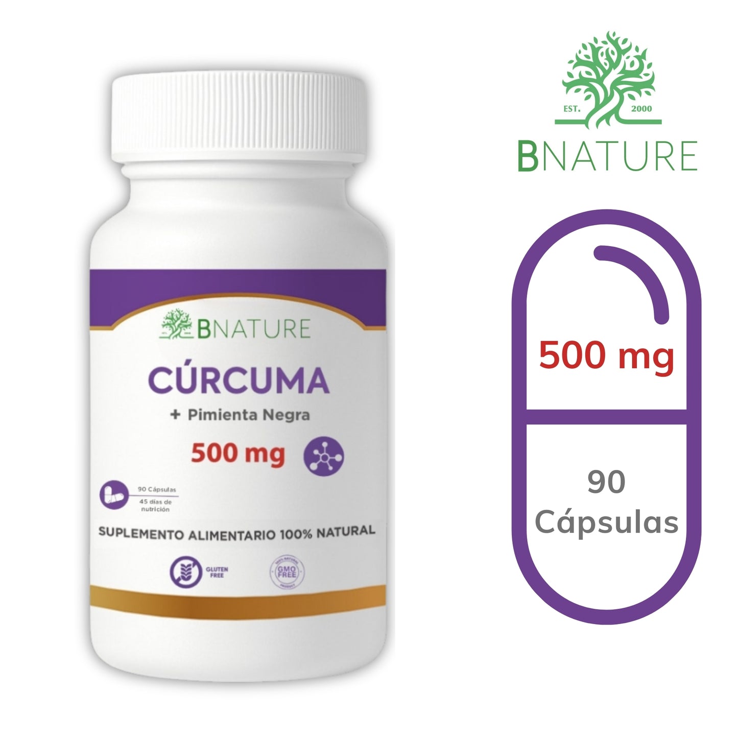 Cúrcuma + Pimienta Negra 500 Mg