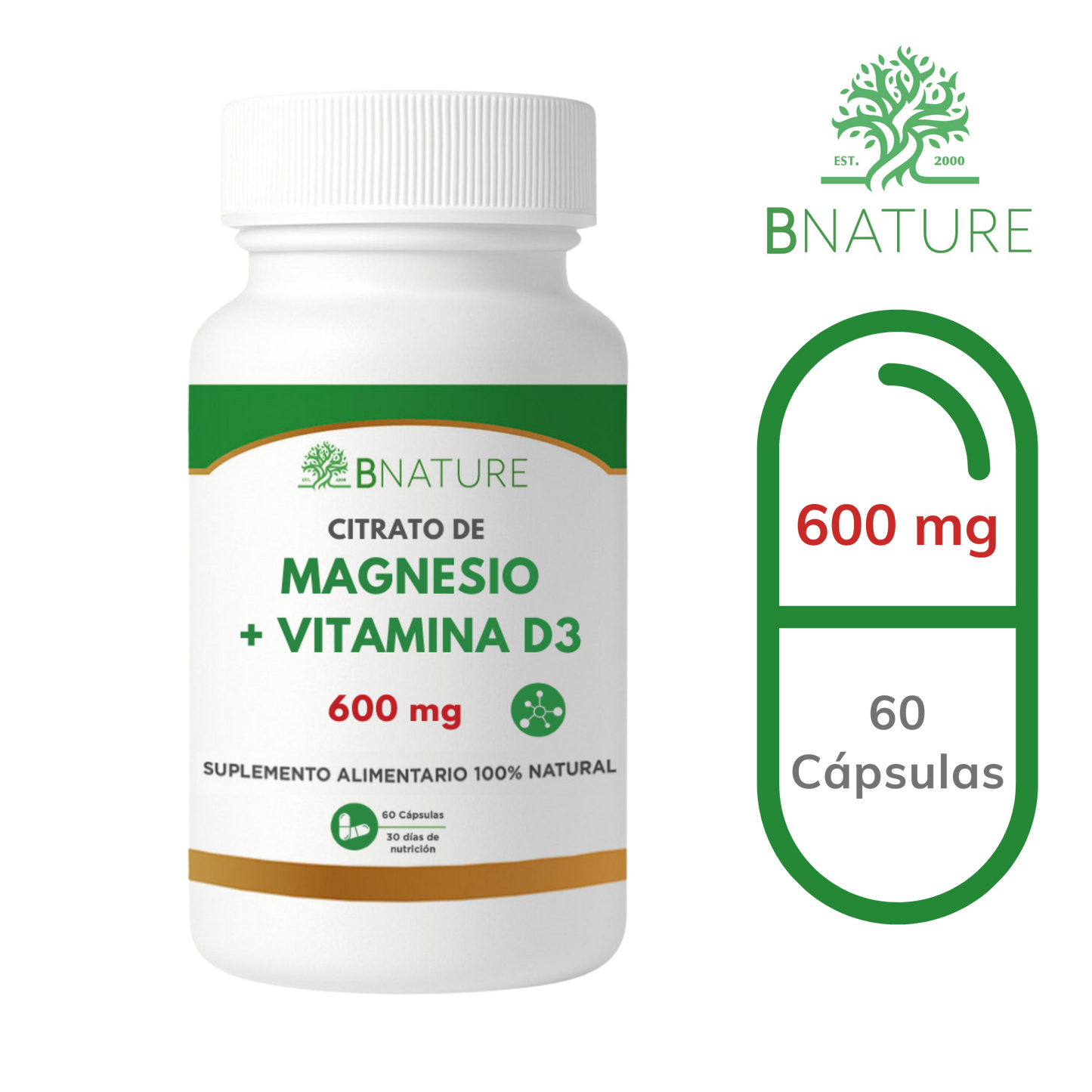 Citrato de Magnesio + Vitamina D3