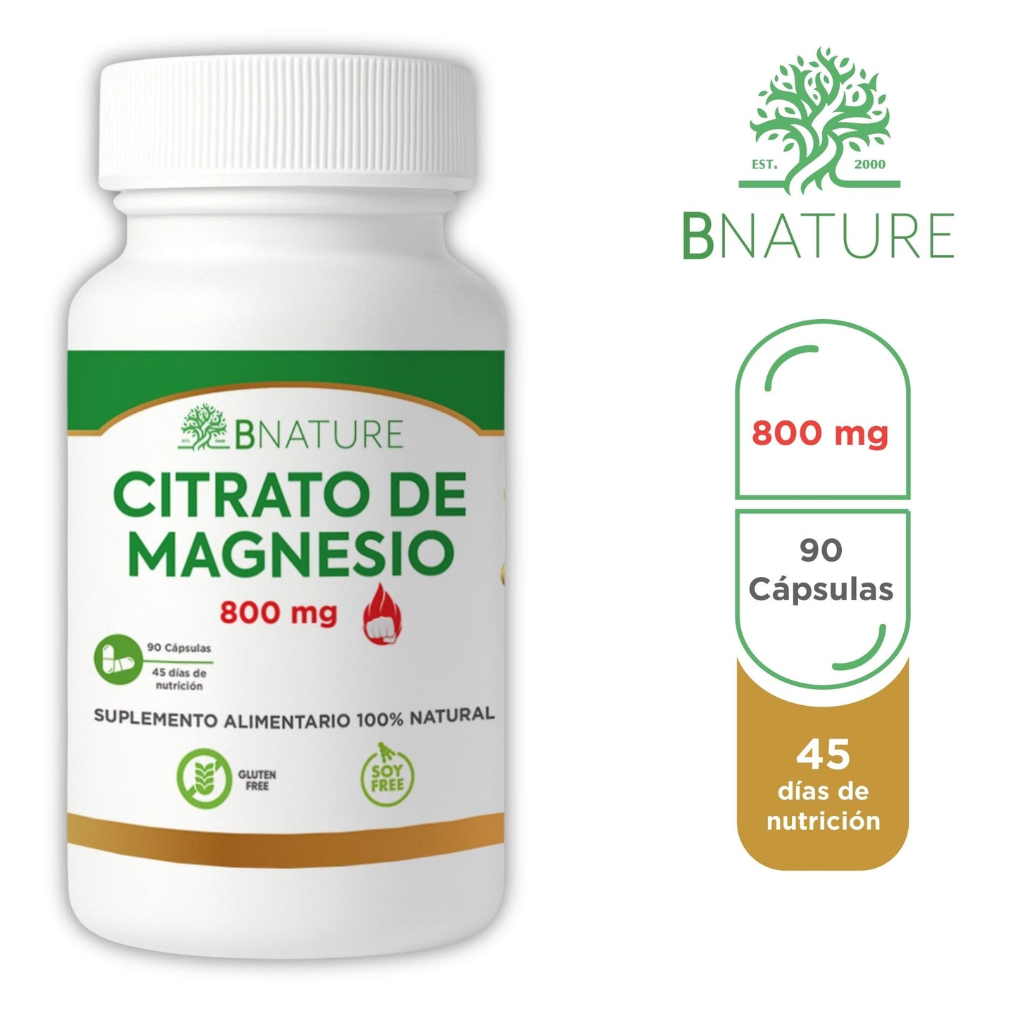 Pack x3 Citrato Magnesio 800mg