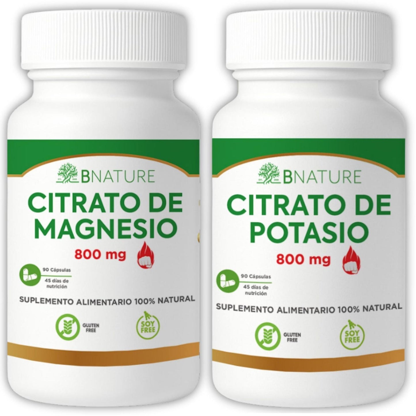 Pack Citrato de Magnesio + Citrato de Potasio 800mg