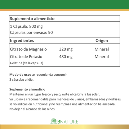Citrato de Magnesio y Potasio