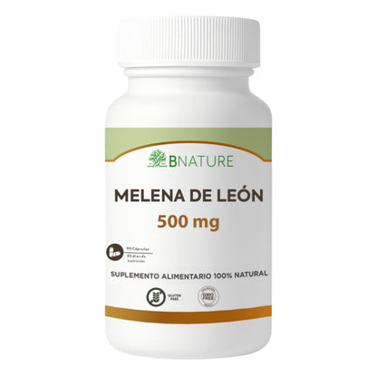 Melena de León 500 mg - Hongos Funcionales | 90 Cápsulas