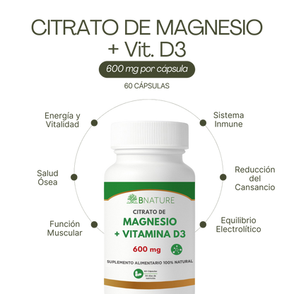 Citrato de Magnesio + Vitamina D3