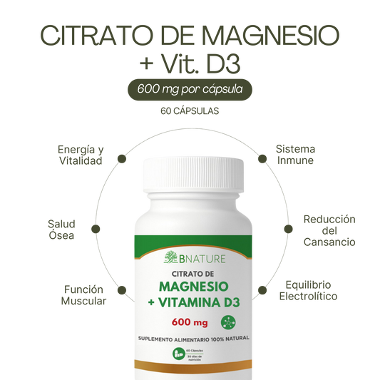 Citrato de Magnesio + Vitamina D3