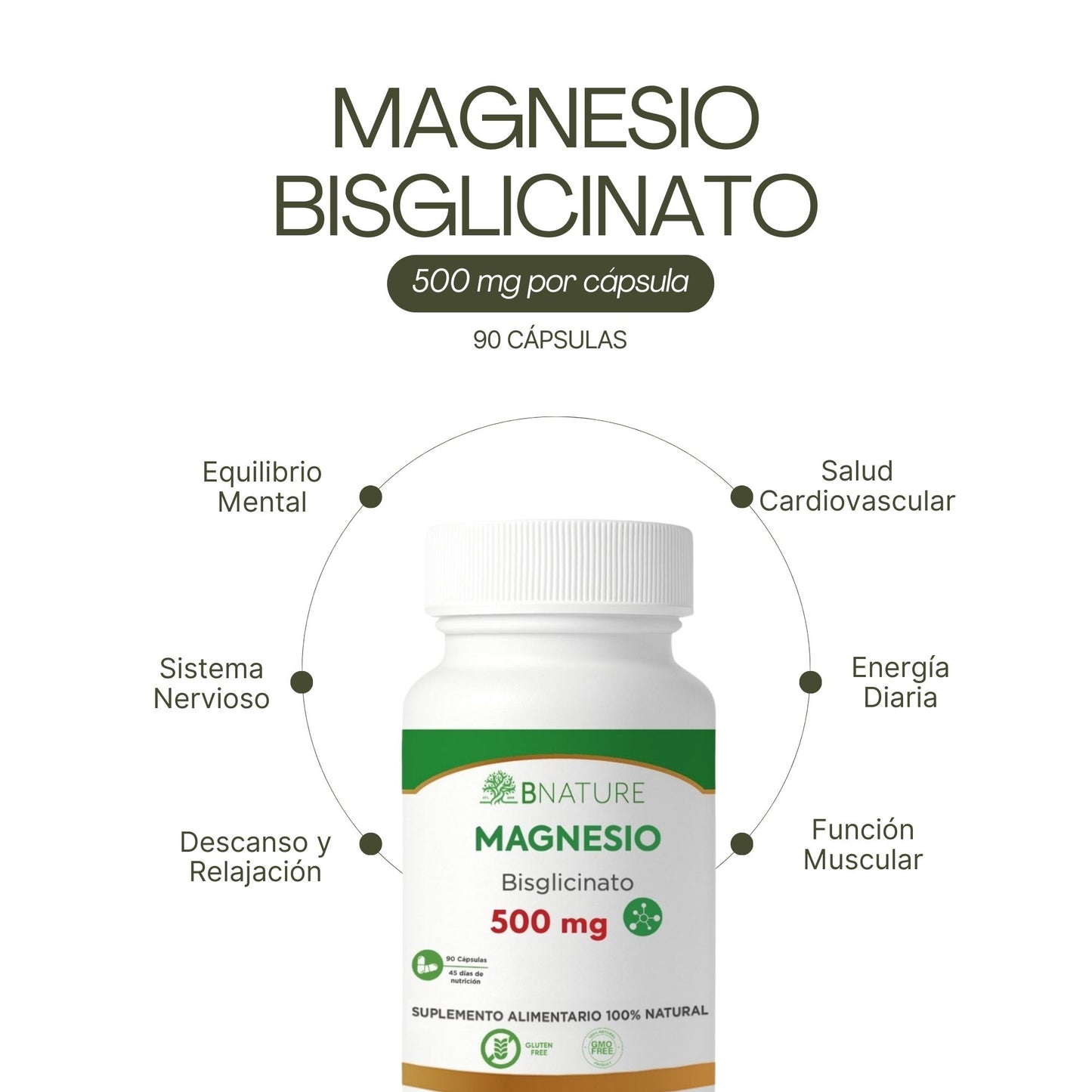 Bisglicinato de Magnesio 500 Mg