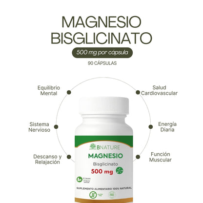 Bisglicinato de Magnesio 500 Mg