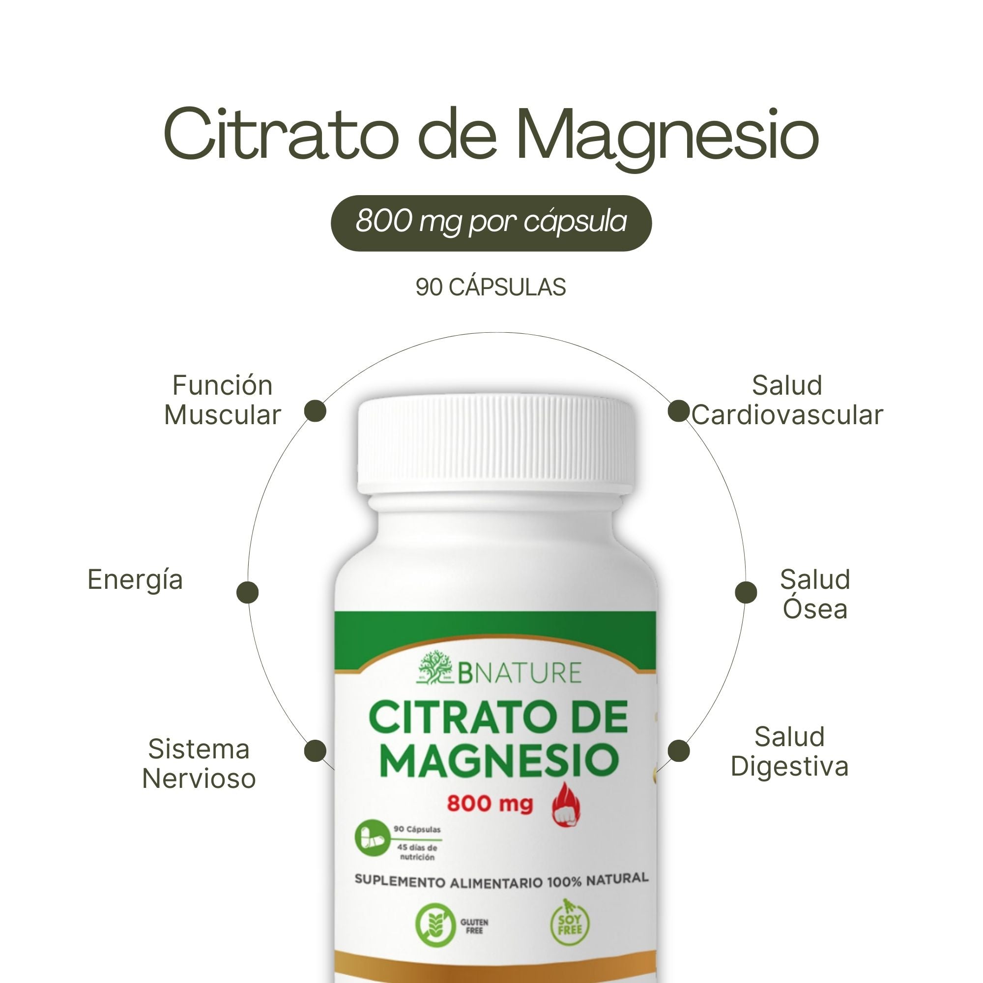 Citrato de Magnesio 800 Mg