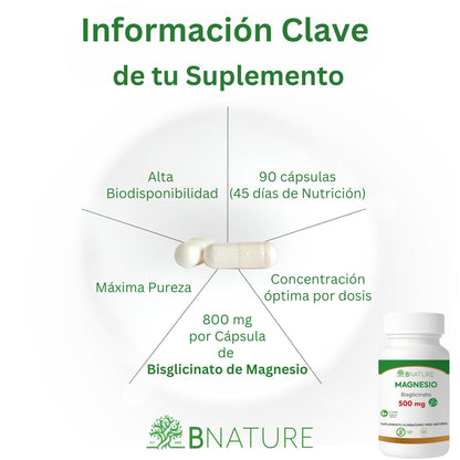 Bisglicinato de Magnesio 500 Mg
