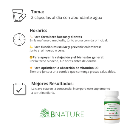 Citrato de Magnesio + Vitamina D3