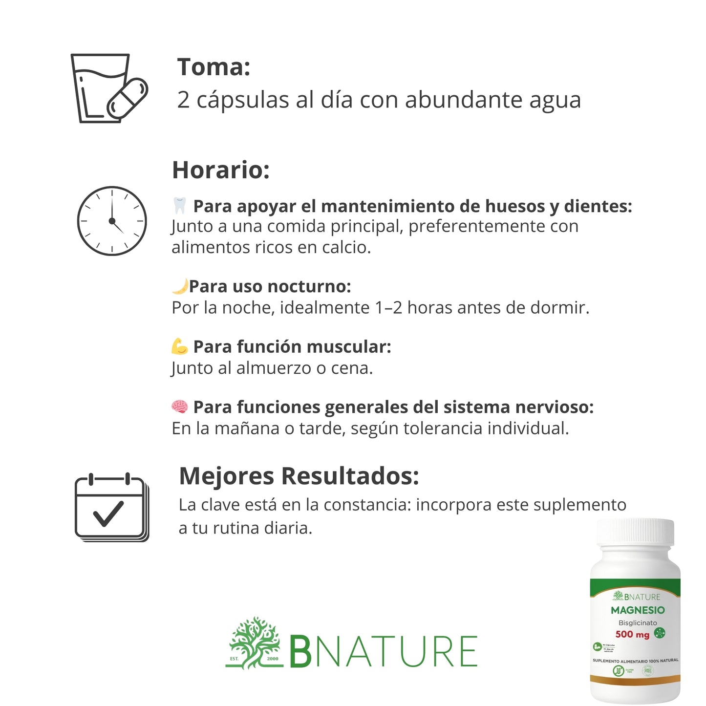 Bisglicinato de Magnesio 500 Mg