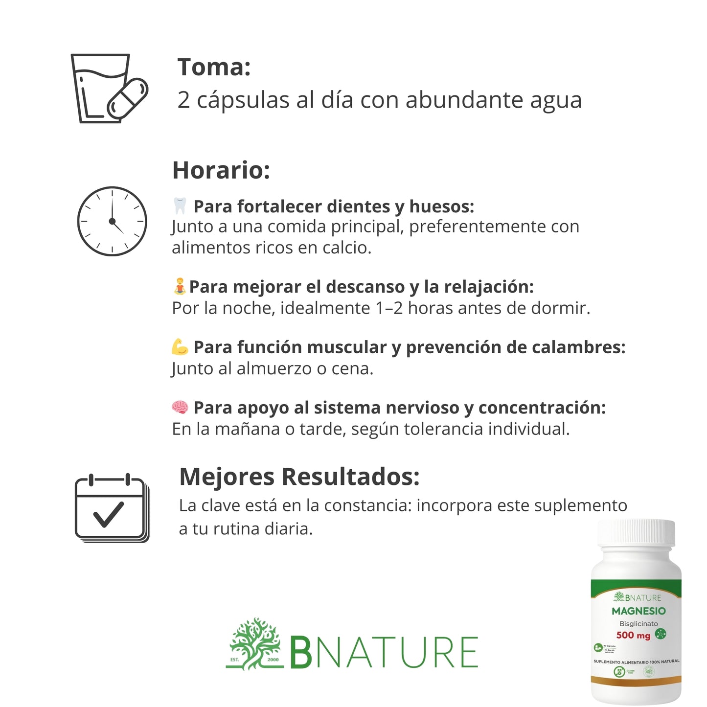 Bisglicinato de Magnesio 500 Mg