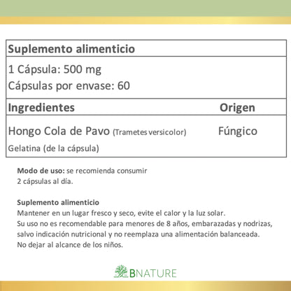 Cola de Pavo 500 mg
