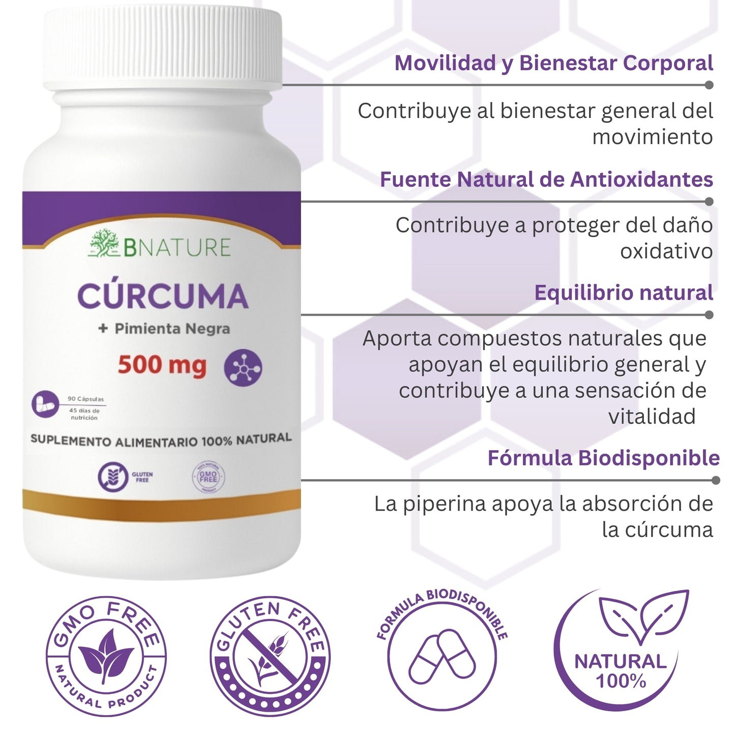 Cúrcuma + Pimienta Negra 500 Mg