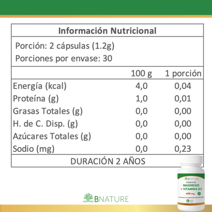 Citrato de Magnesio + Vitamina D3