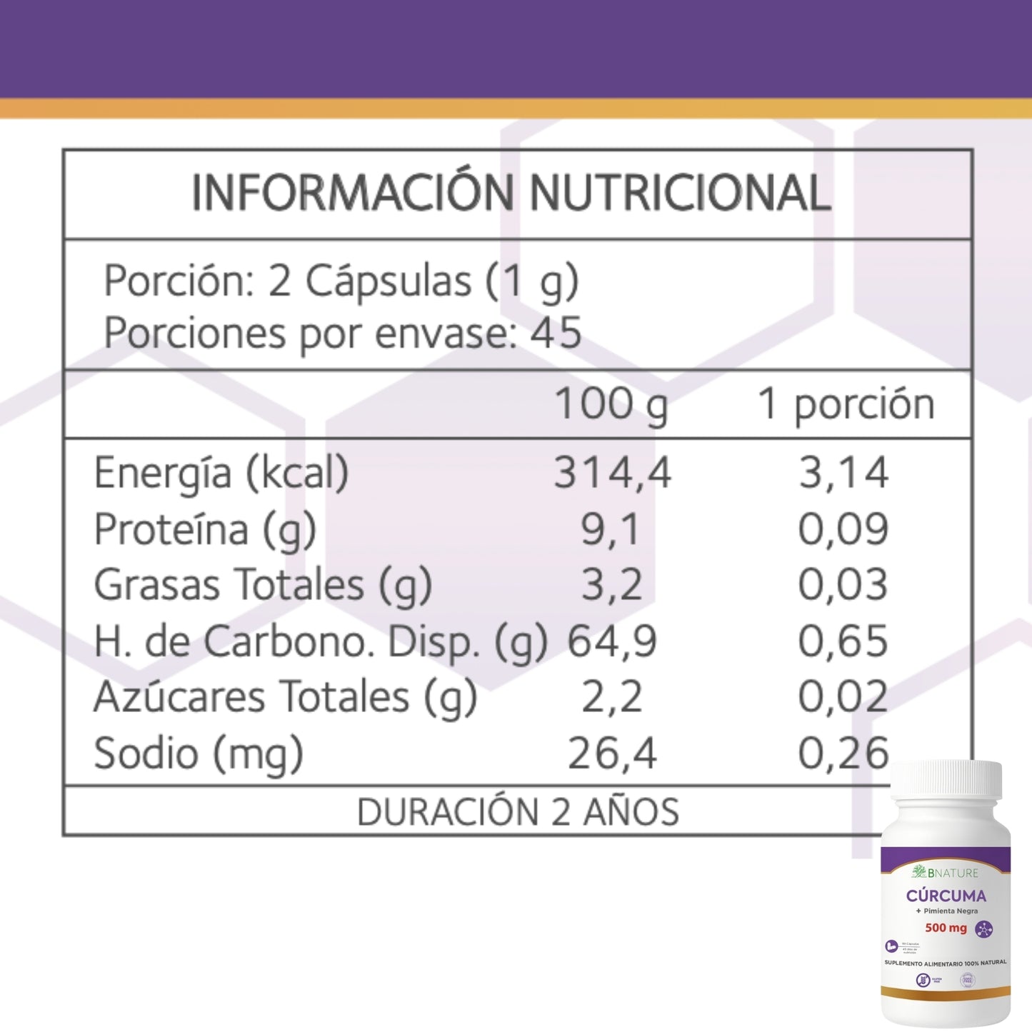 Cúrcuma + Pimienta Negra 500 Mg