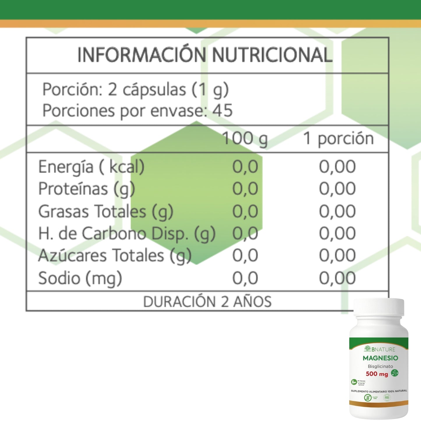 Bisglicinato de Magnesio 500 Mg