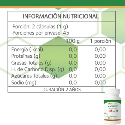 Bisglicinato de Magnesio 500 Mg