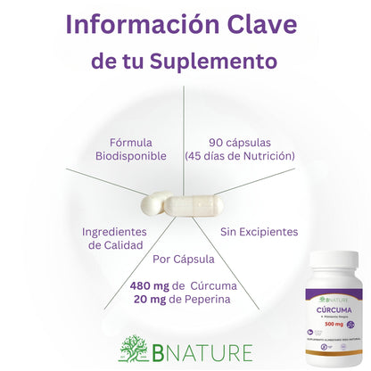 Cúrcuma + Pimienta Negra 500 Mg