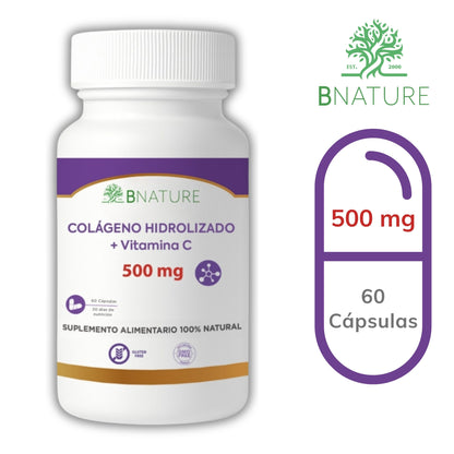 Colágeno Hidrolizado + Vitamina C 500 Mg