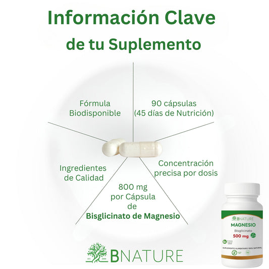 Bisglicinato de Magnesio 500 Mg