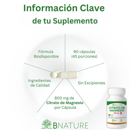 Citrato de Magnesio 800 Mg