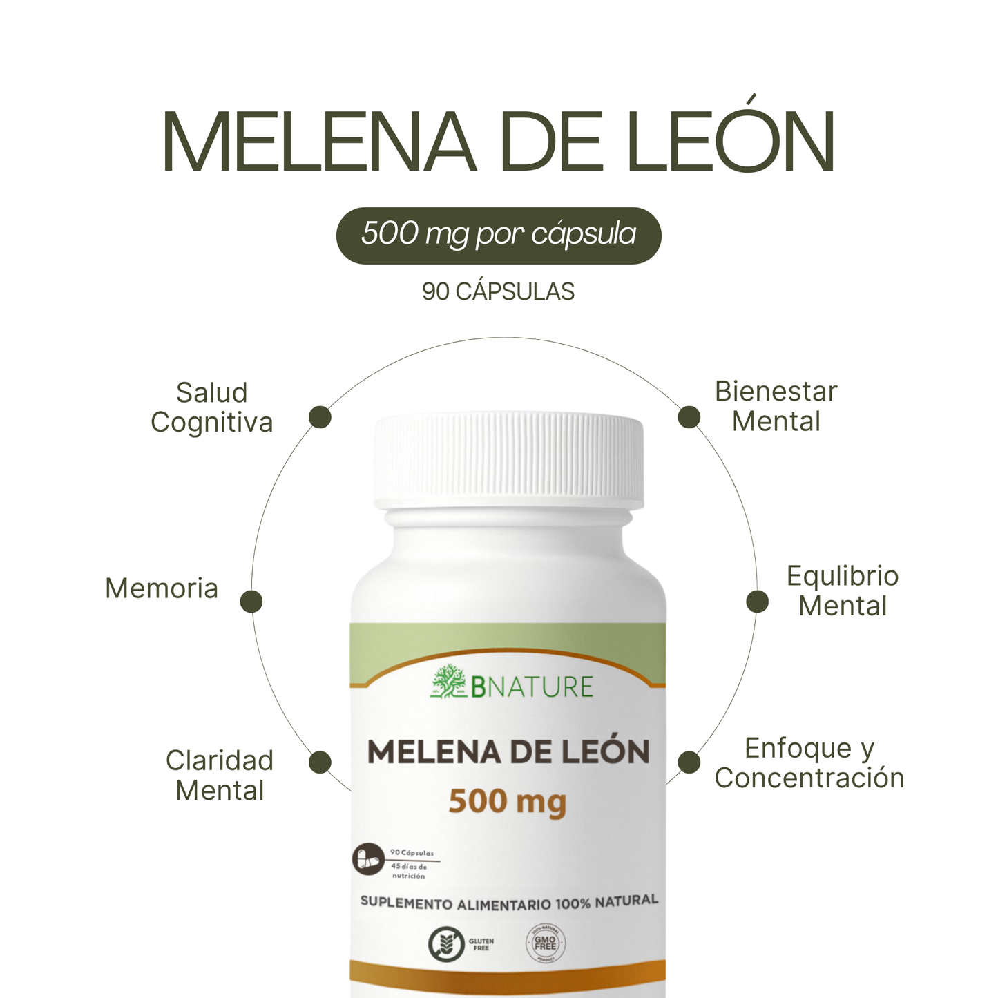 Melena de León 500 mg
