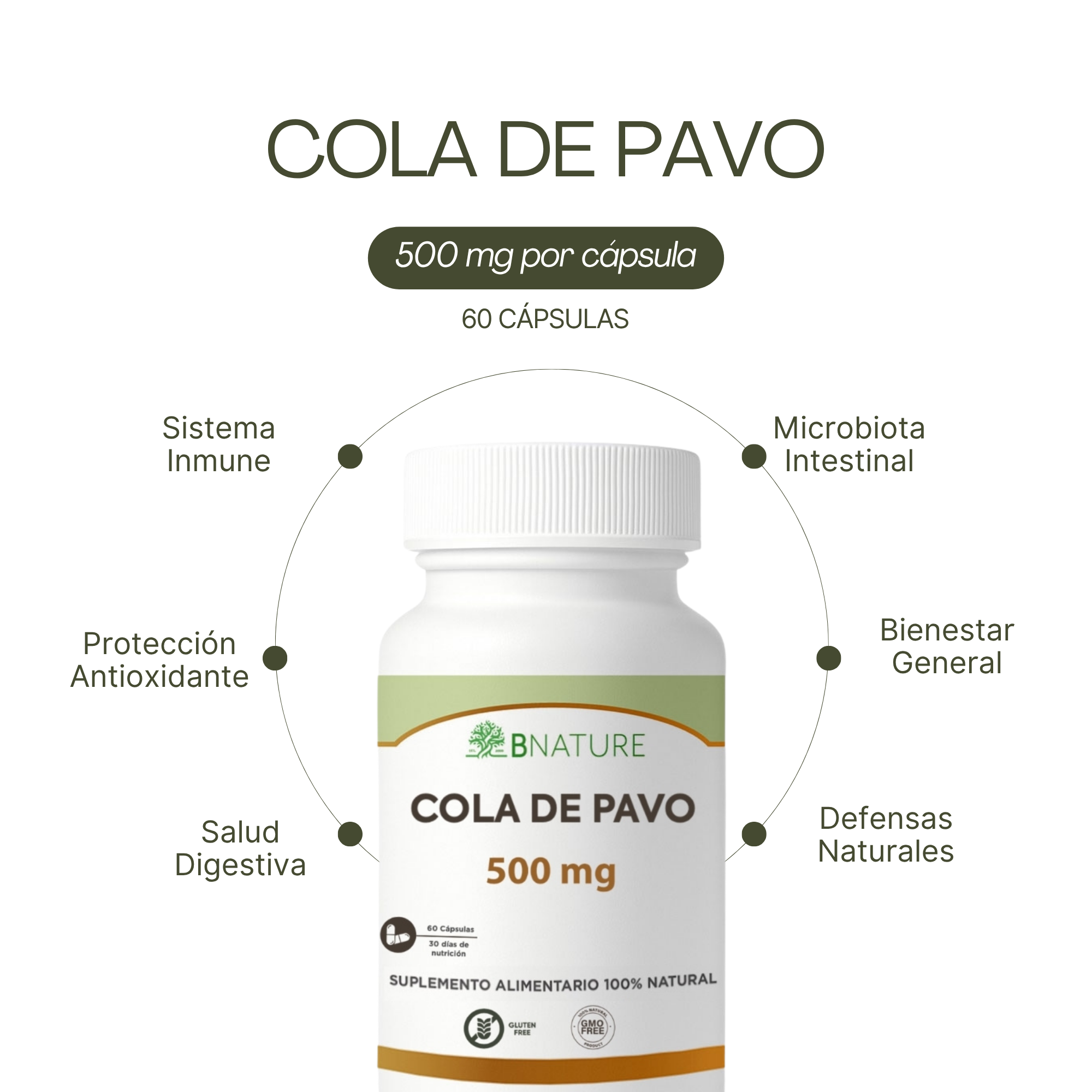 Cola de Pavo 500 mg