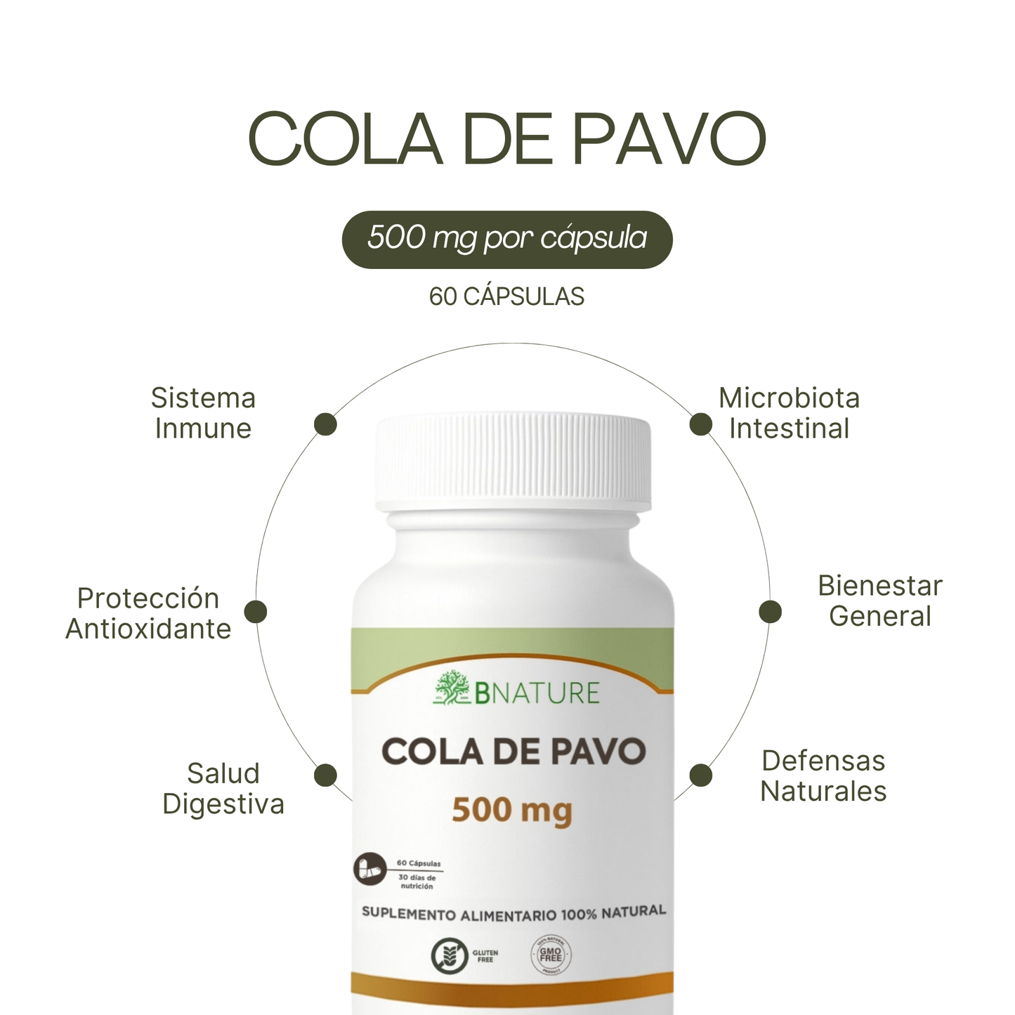 Cola de Pavo 500 mg