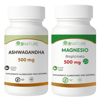 Pack Sleep: Magnesio Bisglicinato + Ashwagandha B Nature