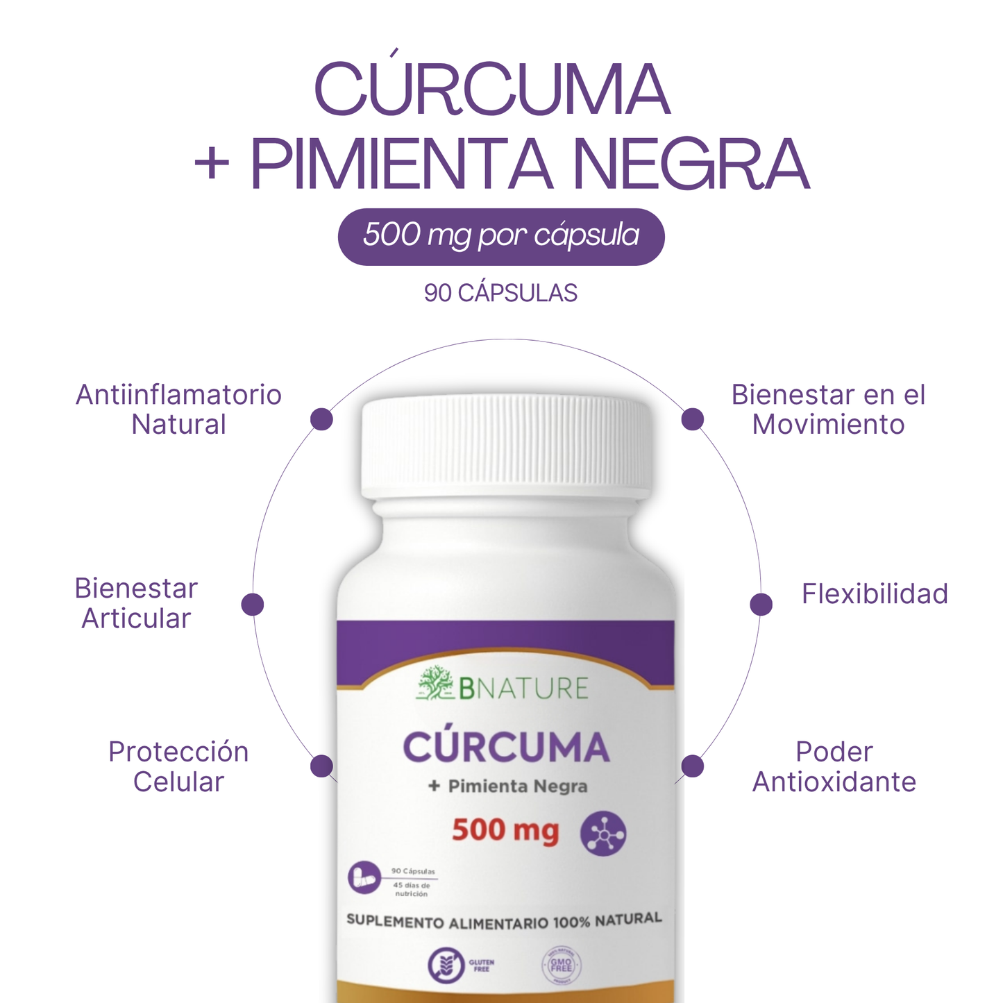 Cúrcuma + Pimienta Negra 500 Mg