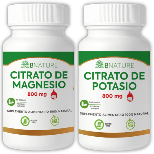 Pack Citrato de Magnesio + Citrato de Potasio 800mg