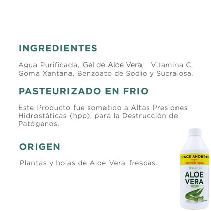 Pack Armonía Interna: Citrato de Magnesio 800 mg + Aloe Vera Gel 1L